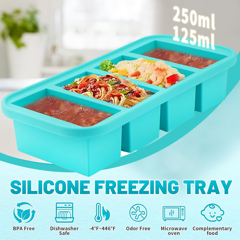 4 overdekte siliconen vriezerv - Meal Prep Template recensie en prijs
