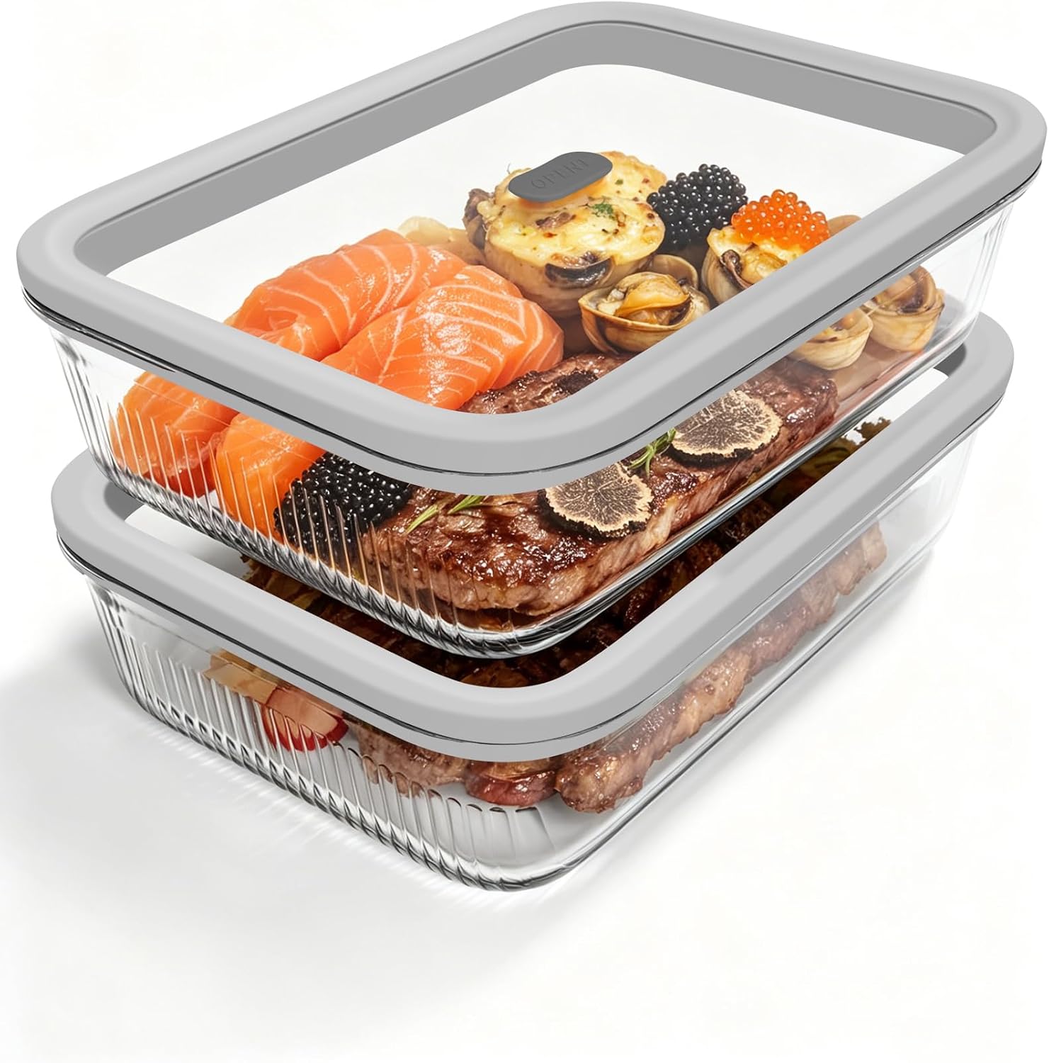 2-pack glazen voedselbewaarcon - Meal Prep Containers recensie en prijs