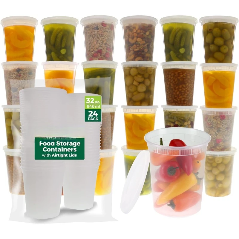 [24 Set] 8Oz-32 Oz Plastic Del - Meal Prep Containers recensie en prijs