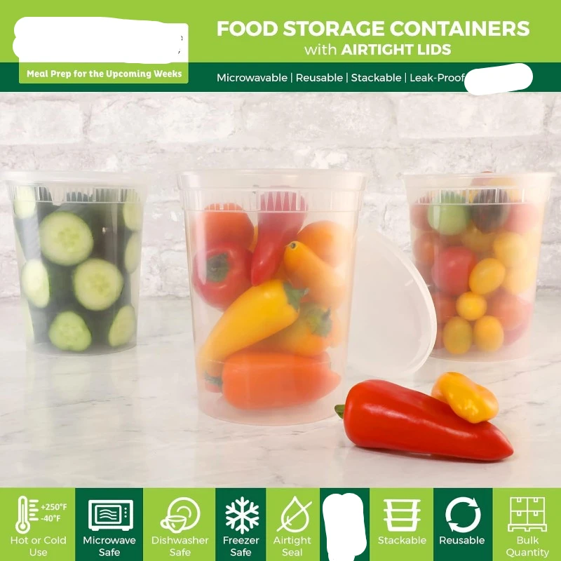 [24 Set] 8Oz-32 Oz Plastic Del - Meal Prep Containers recensie en prijs